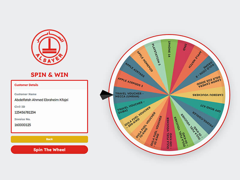 Al Sayer’s Spin and Win